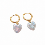 Mila | Heart Shape Fresh Water Stud Earrings