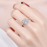 Classic U Shape Ring | 925 Sterling Silver With Moissanite Inlay U Shape Ring