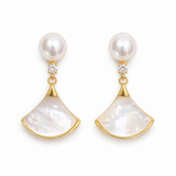 Bella | 18K Gold Plated Fan Drop Earrings